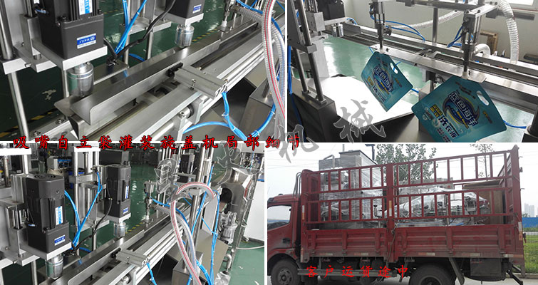 洗衣（yī）液自立吸嘴袋灌裝旋（xuán）蓋機